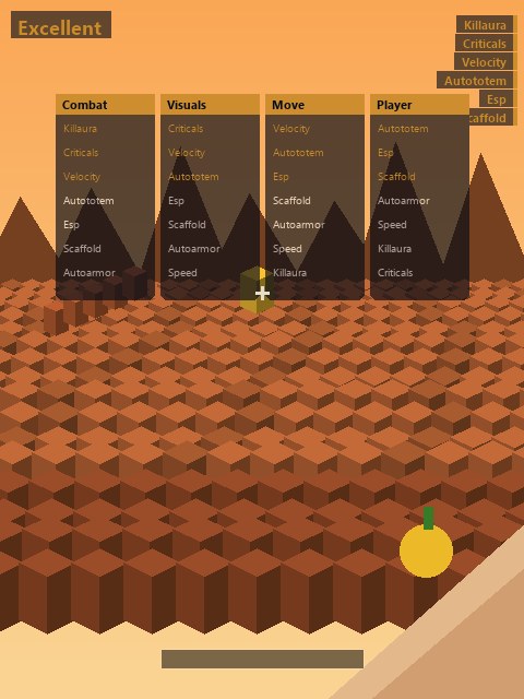 Excellent — чит клиент Minecraft