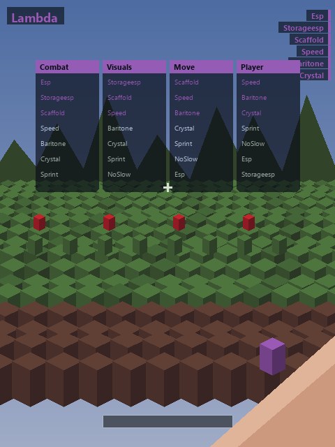 Lambda — чит клиент Minecraft
