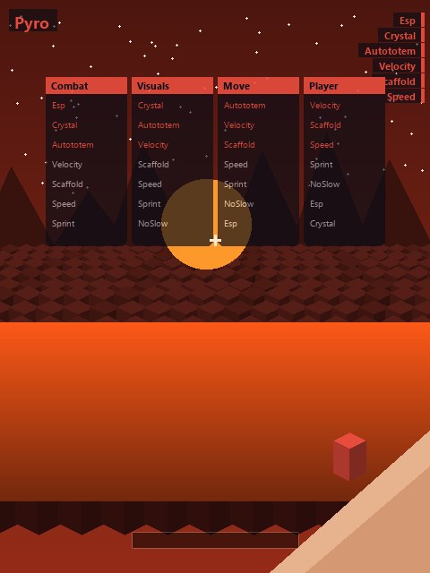 Pyro — чит клиент Minecraft